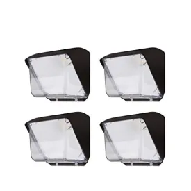 60W Outdoor Wall Pack Lights LED Commercial Wall Pack Lighting with Dusk to Dawn Photocell Light Sensor - HID Replacement - Weatherproof - 4 Pack