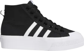 Adidas Wmns Nizza Platform Mid 'Core Black White' Sneakers, black