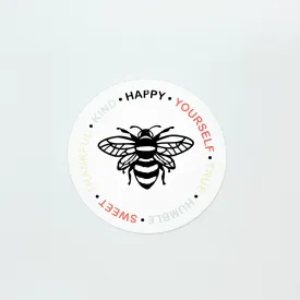 Bee Circle Sticker