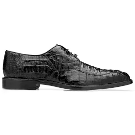 Belvedere Chapo in Black Caiman Alligator Oxfords