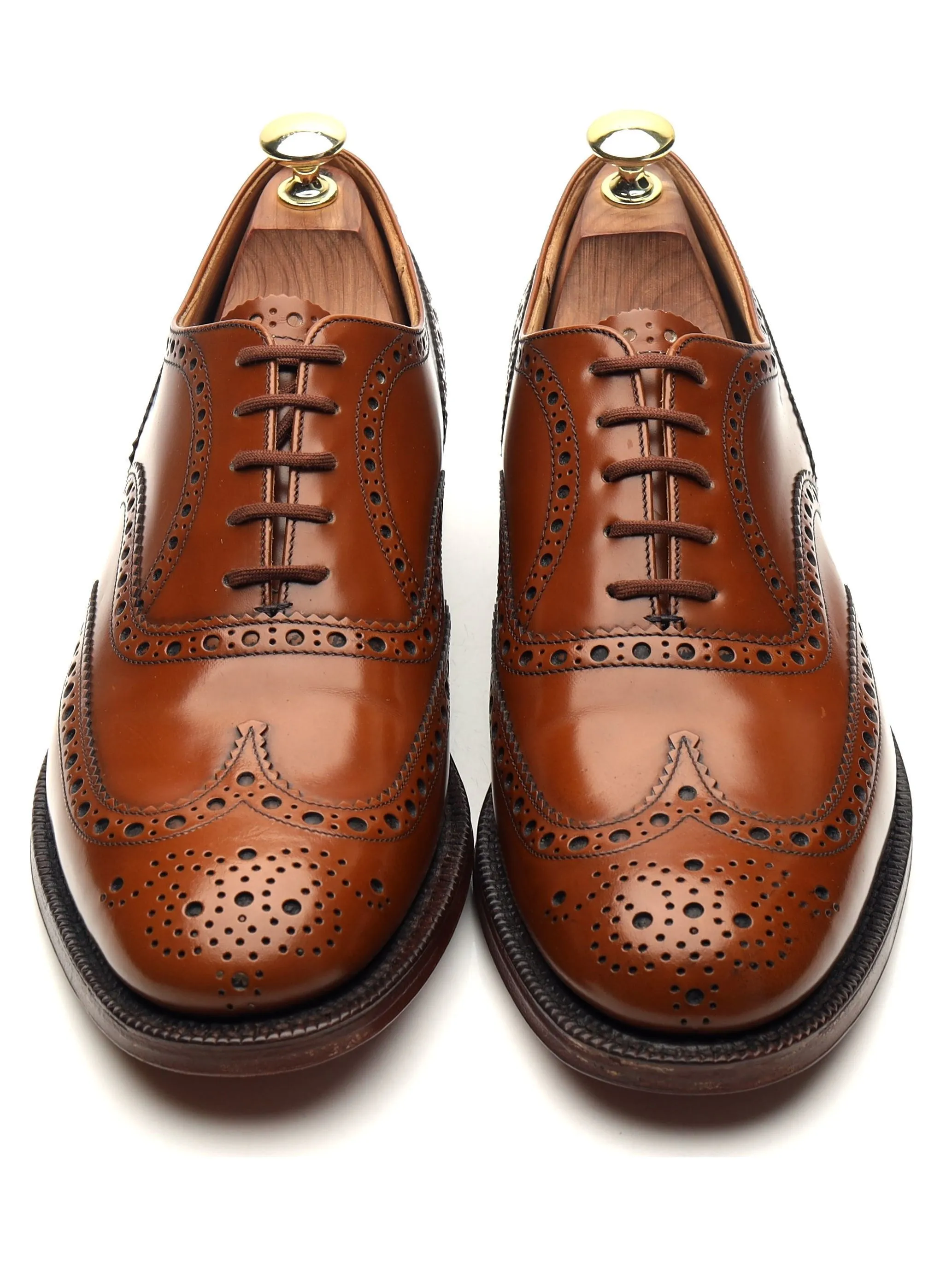 'Burwood' Brown Leather Oxford Brogues UK 7.5 F