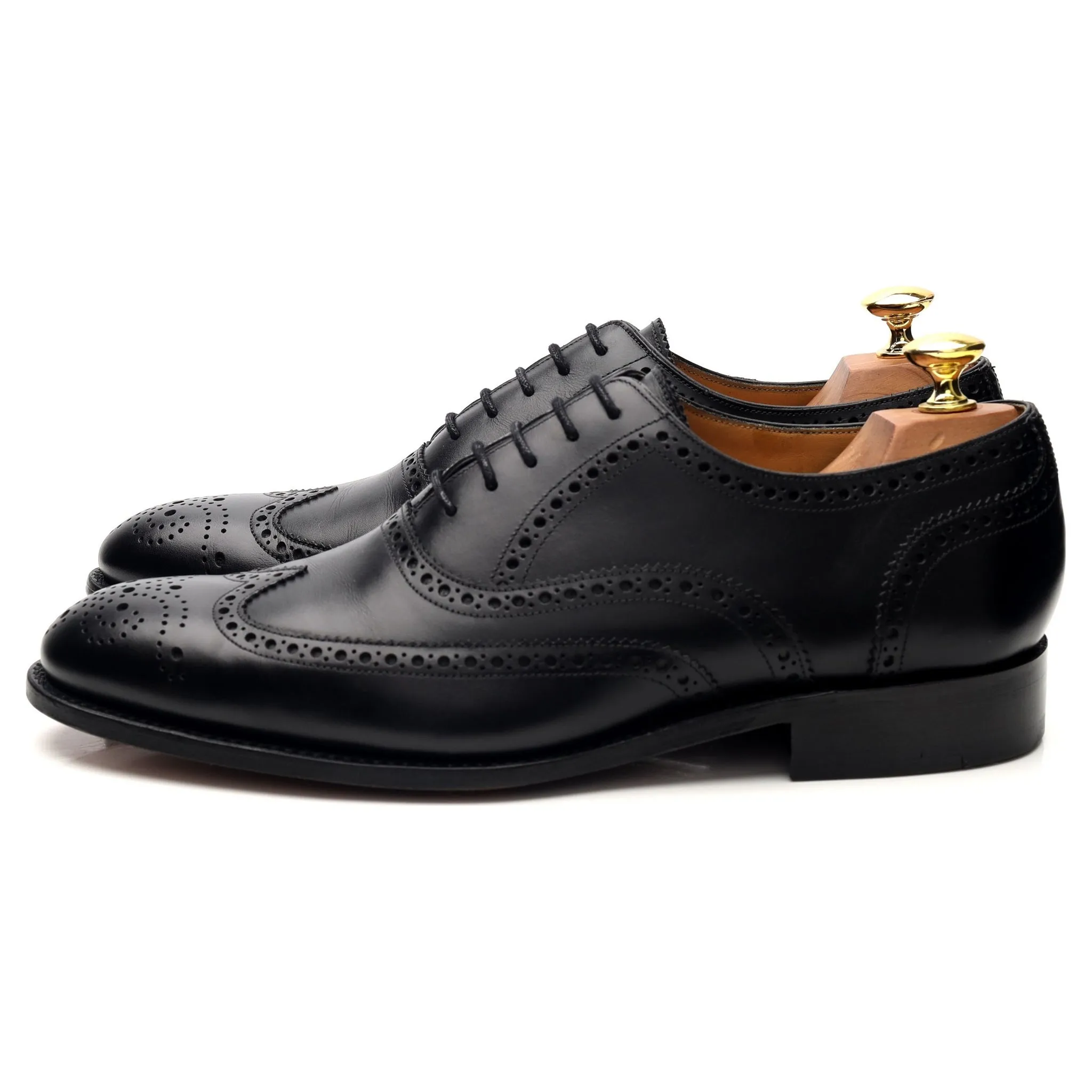 'Carnaby' Black Leather Oxford Brogues UK 8 F