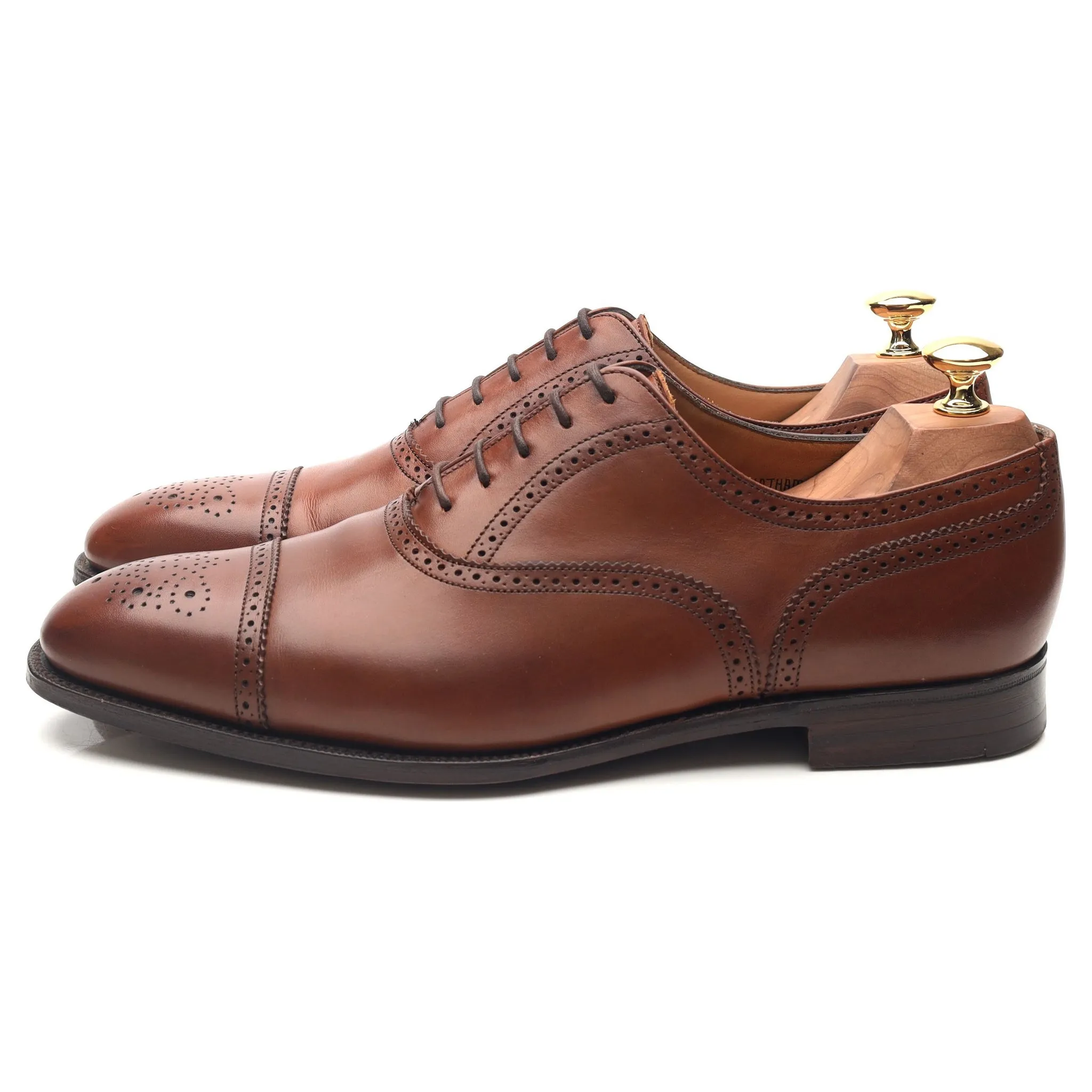 'Chatham 2' Brown Leather Oxford Semi Brogues UK 9 EE