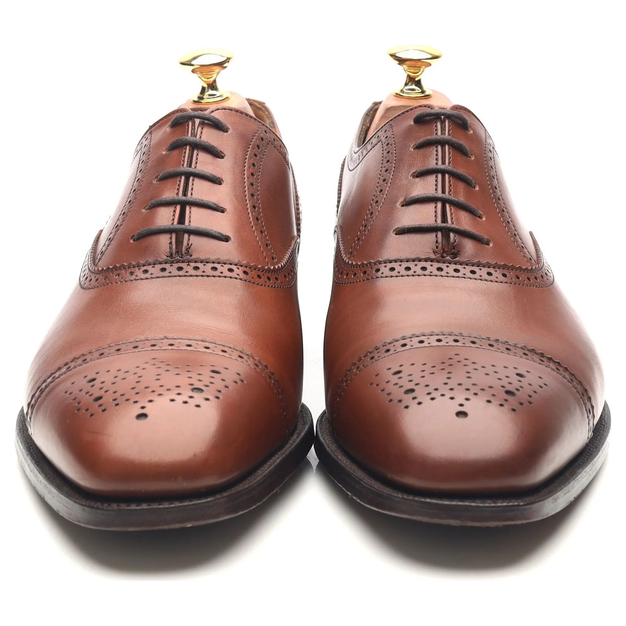 'Chatham 2' Brown Leather Oxford Semi Brogues UK 9 EE