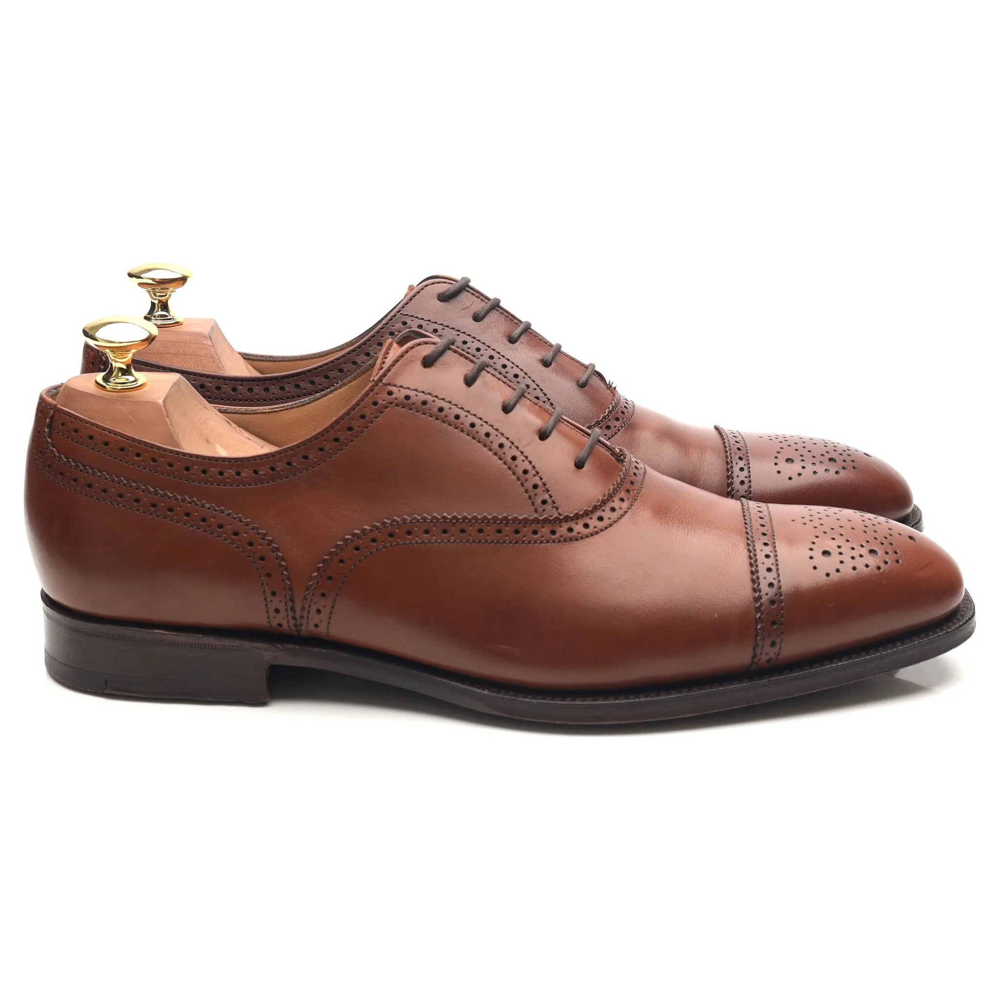 'Chatham 2' Brown Leather Oxford Semi Brogues UK 9 EE