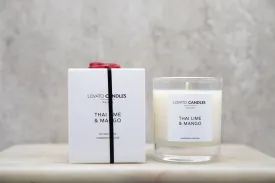 Clear Scented Candle with Luxury White Box - Thai Lime & Mango