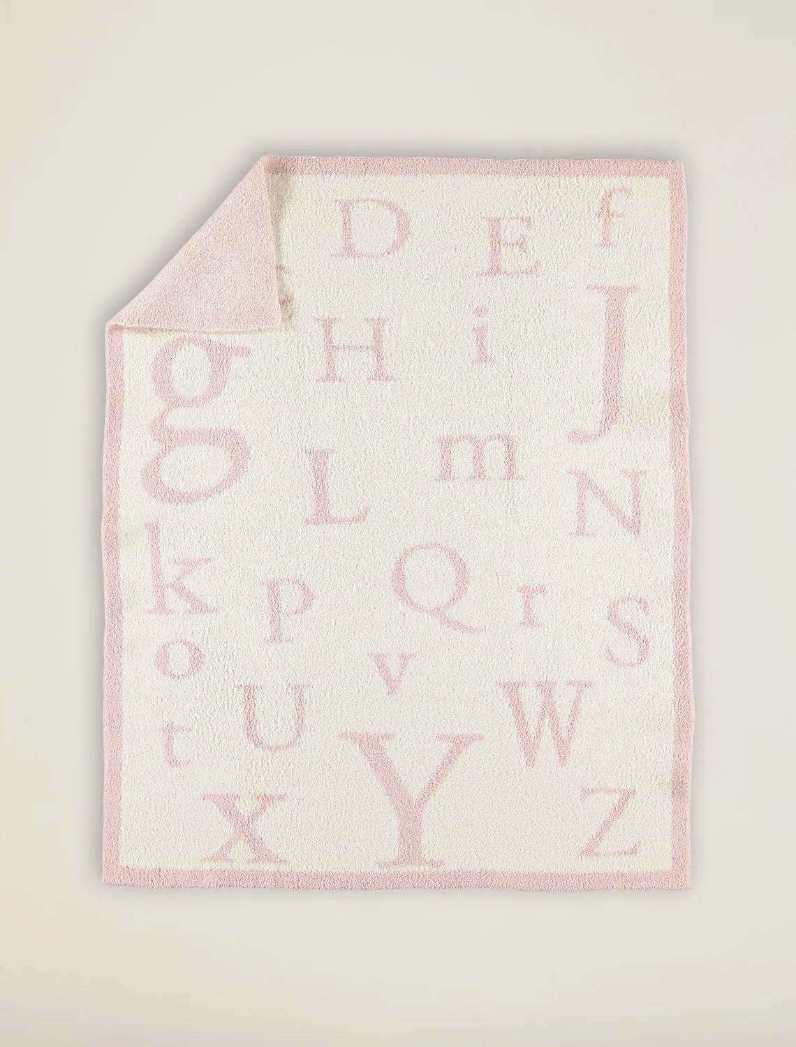 Cozychic ABC Blanket - Dusty Rose/Cream