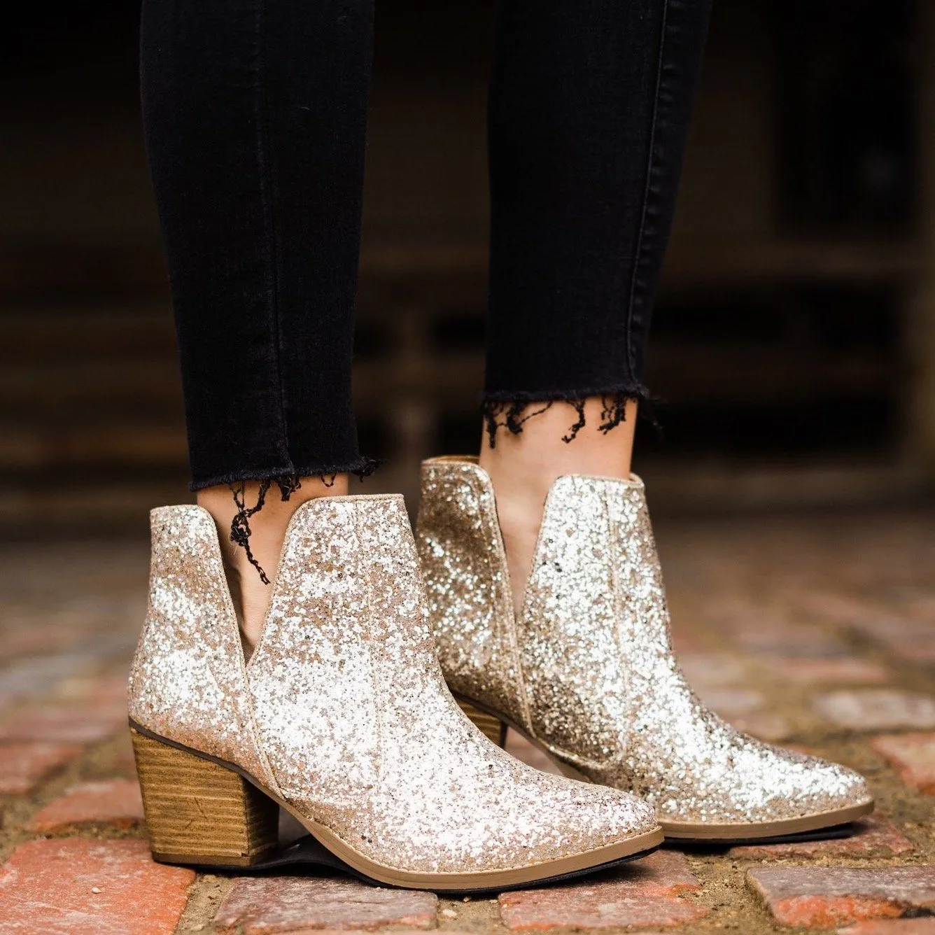 Fiera Booties in Gold