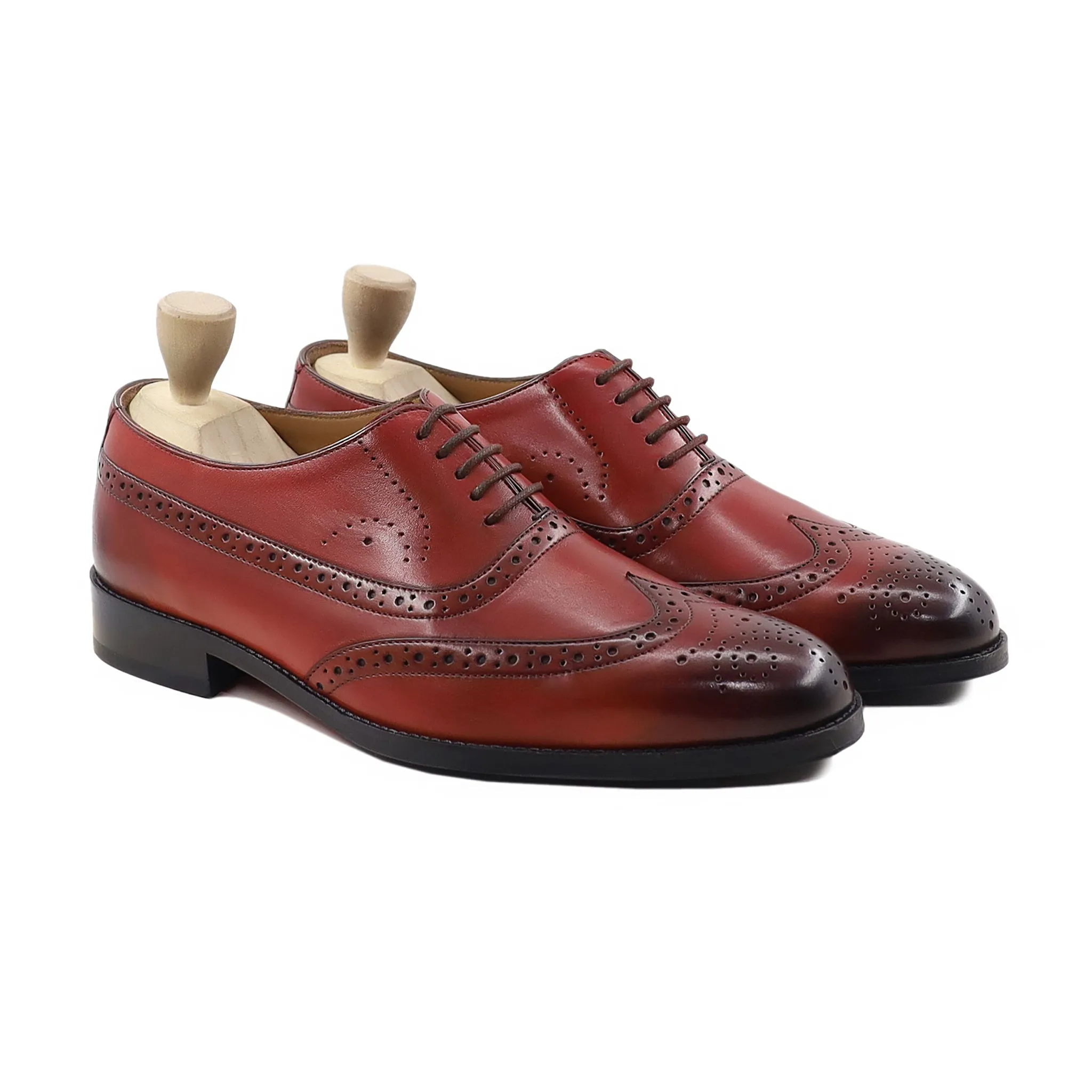 Kiyoshi - Men's Oxblood Calf Leather Oxford Shoe