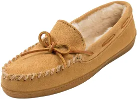 Minnetonka Women's Pile Lined Hardsole Moccasin