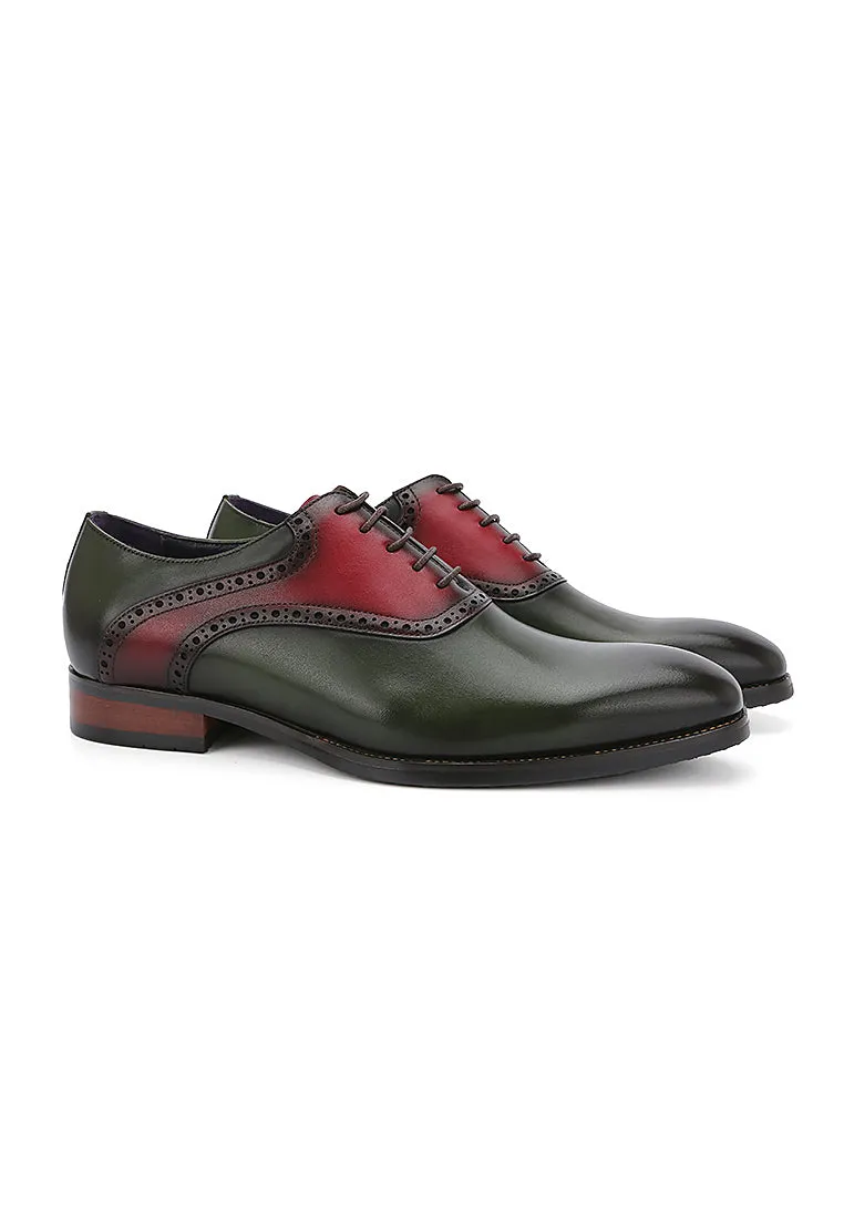 Rad Russel Luxe Dual-Tone Oxford in Olive & Oxblood