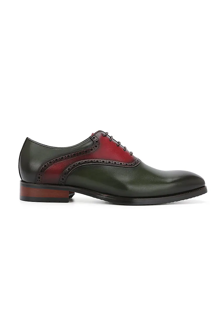 Rad Russel Luxe Dual-Tone Oxford in Olive & Oxblood