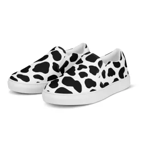 Rainbow Cow Print Slip-on Canvas Shoes (male sizes)