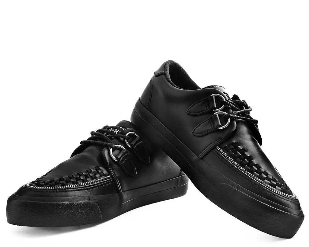 T.U.K. Black Zipper D-Ring Creeper Sneakers