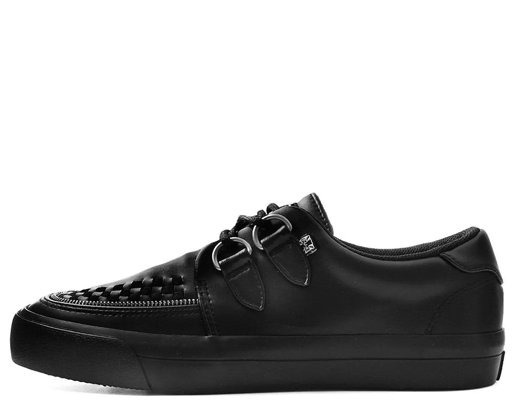 T.U.K. Black Zipper D-Ring Creeper Sneakers