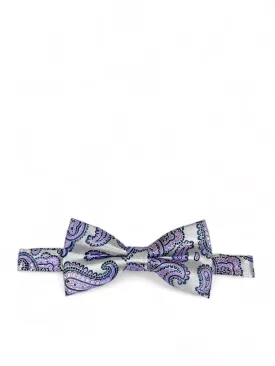 Violet Fashionable Paisley Bow Tie