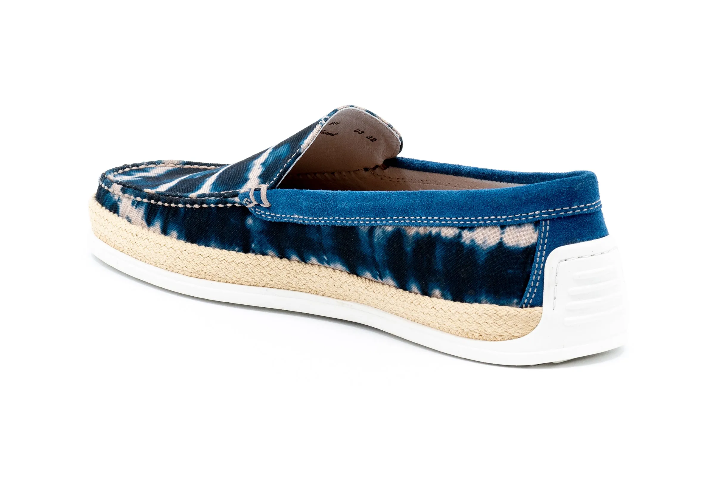 Watercolor Canvas Venetian Loafers - Beach Party Blue