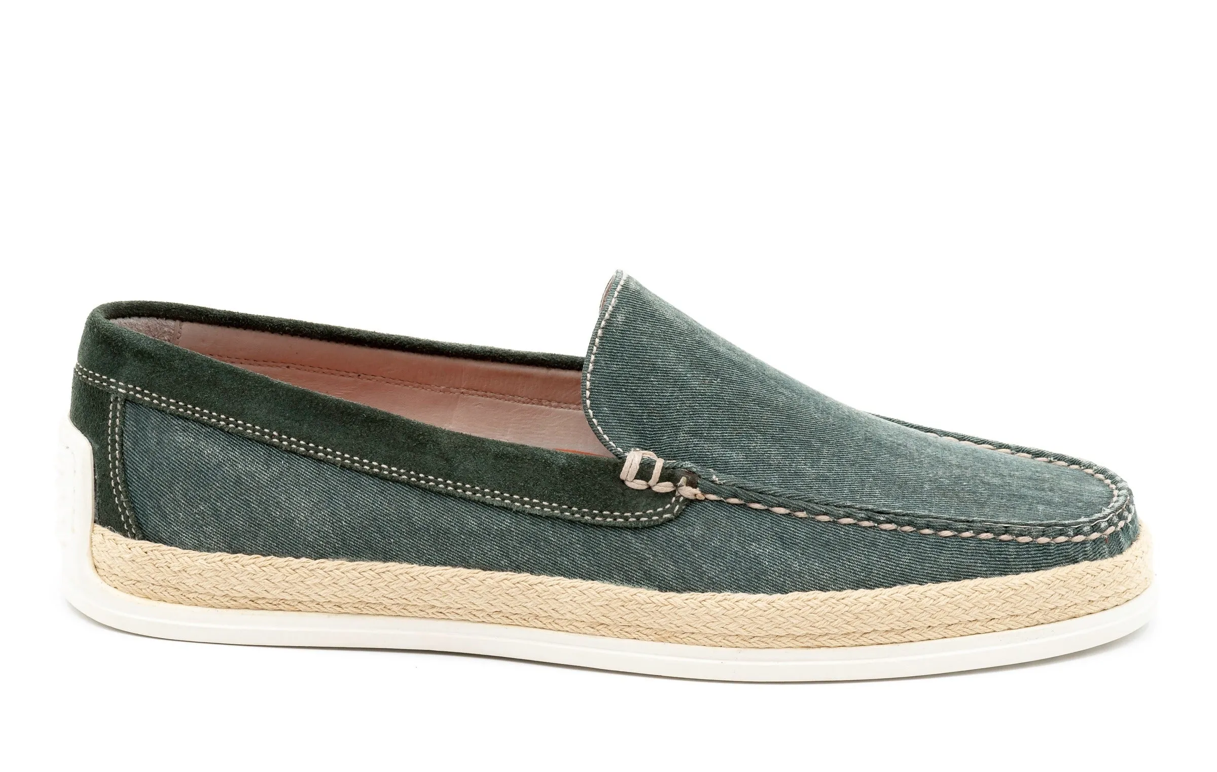 Watercolor Canvas Venetian Loafers - Palm