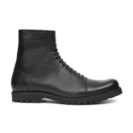 Winston - Men's Black Pebble Grain Leather Boot